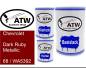 Preview: Chevrolet, Dark Ruby Metallic, 68 / WA5392: 500ml Lackdose + 500ml Klarlack + 250ml Härter - Set, von ATW Autoteile West.
